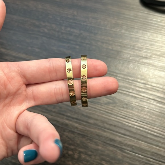 Tory Burch Jewelry - Tory Burch logo hoop earrings